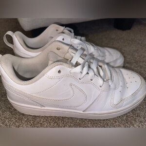 Nike Court Borough 2 Sneakers Low Top White Youth Kids Unisex Size 5Y Shoes